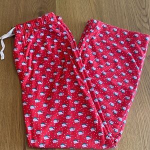 Vineyard Vines Santa Whale Print Kids PJ Bottoms